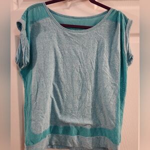 Marc New York, Women's Blue Mesh Top, sz L